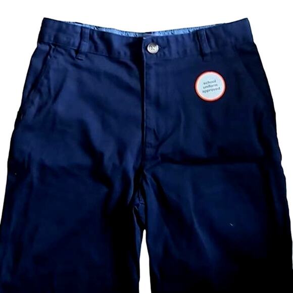 NWT Wonder Nation Boys Navy Flat Front School Uniform Shorts Size 16 - Picture 5 of 5